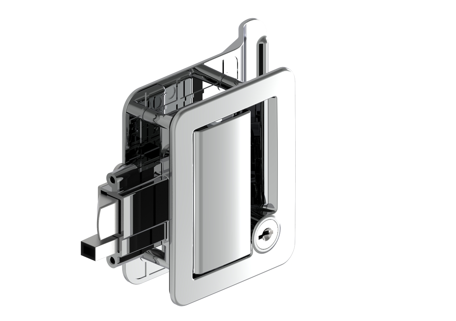 房車用內(nèi)外雙開式舌頭鎖，鍍鉻-A7902-1116